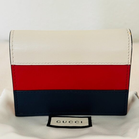 💯 Authentic Discontinued 🐝 GUCCI 🐝 Calfskin Queen Margaret Card Case Wallet - Picture 7 of 14